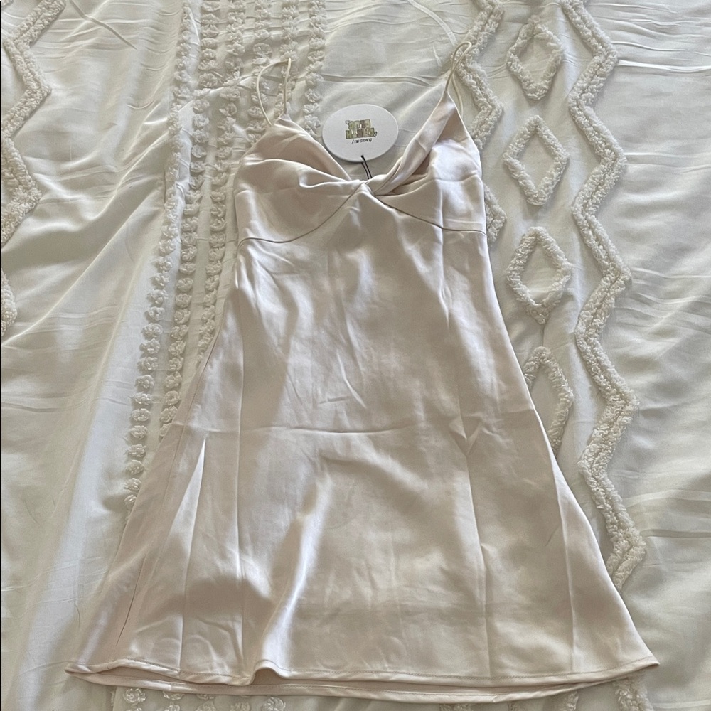 Princess Polly Cream Mini Dress